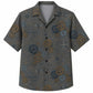 Labor Day Hawaiian Shirt- Weathered Gray Gear and Texture Print