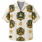 Labor Day Hawaiian Shirt- Welder Crest and Laurel Print for Men