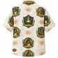 Labor Day Hawaiian Shirt- Welder Crest and Laurel Print for Men