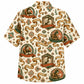 Labor Day Hawaiian Shirt- Welder Crest and Ribbon Print for Summer