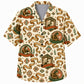 Labor Day Hawaiian Shirt- Welder Crest and Ribbon Print for Summer