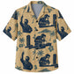 Labor Day Hawaiian Shirt- Welder Palm Silhouette Print for the Long Weekend