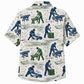 Labor Day Hawaiian Shirt- White Carpenter Sawhorse Scene Print