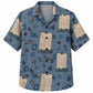 Labor Day Hawaiian Shirt Work Ticket Blue Print for the Holiday
