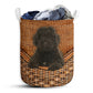 Labradoodle Black Dog Rattan Teaxture - Laundry Basket - Owls Matrix LTD