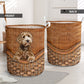 Labradoodle Dog Rattan Teaxture - Laundry Basket - Owls Matrix LTD