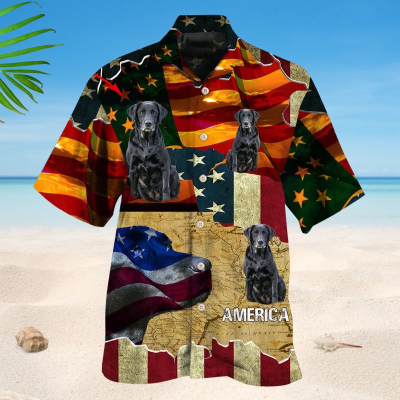 Labrador Retriever America Sunset Photo Style – Hawaiian Shirt
