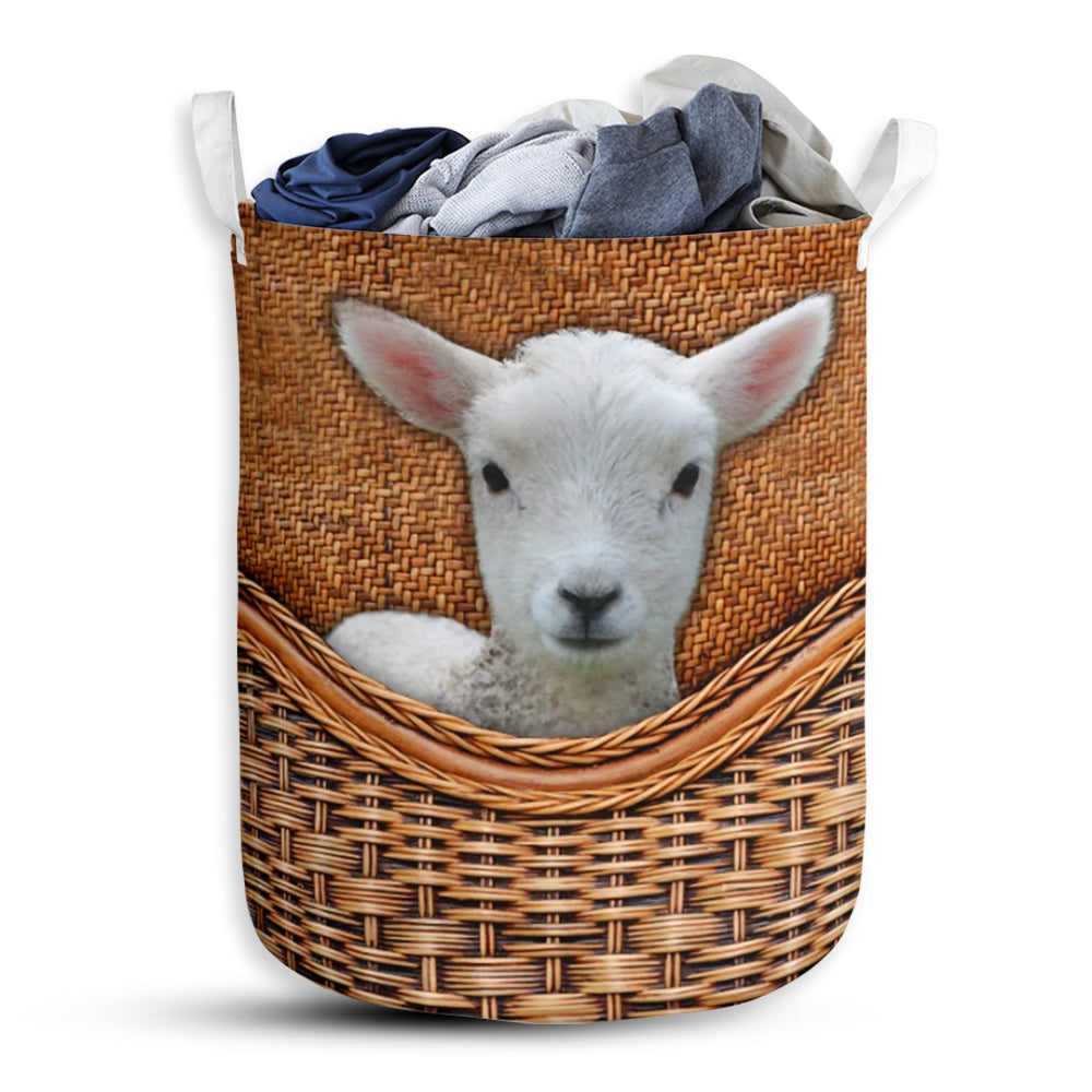 Lamb Love His Life - Laundry Basket - Owls Matrix LTD