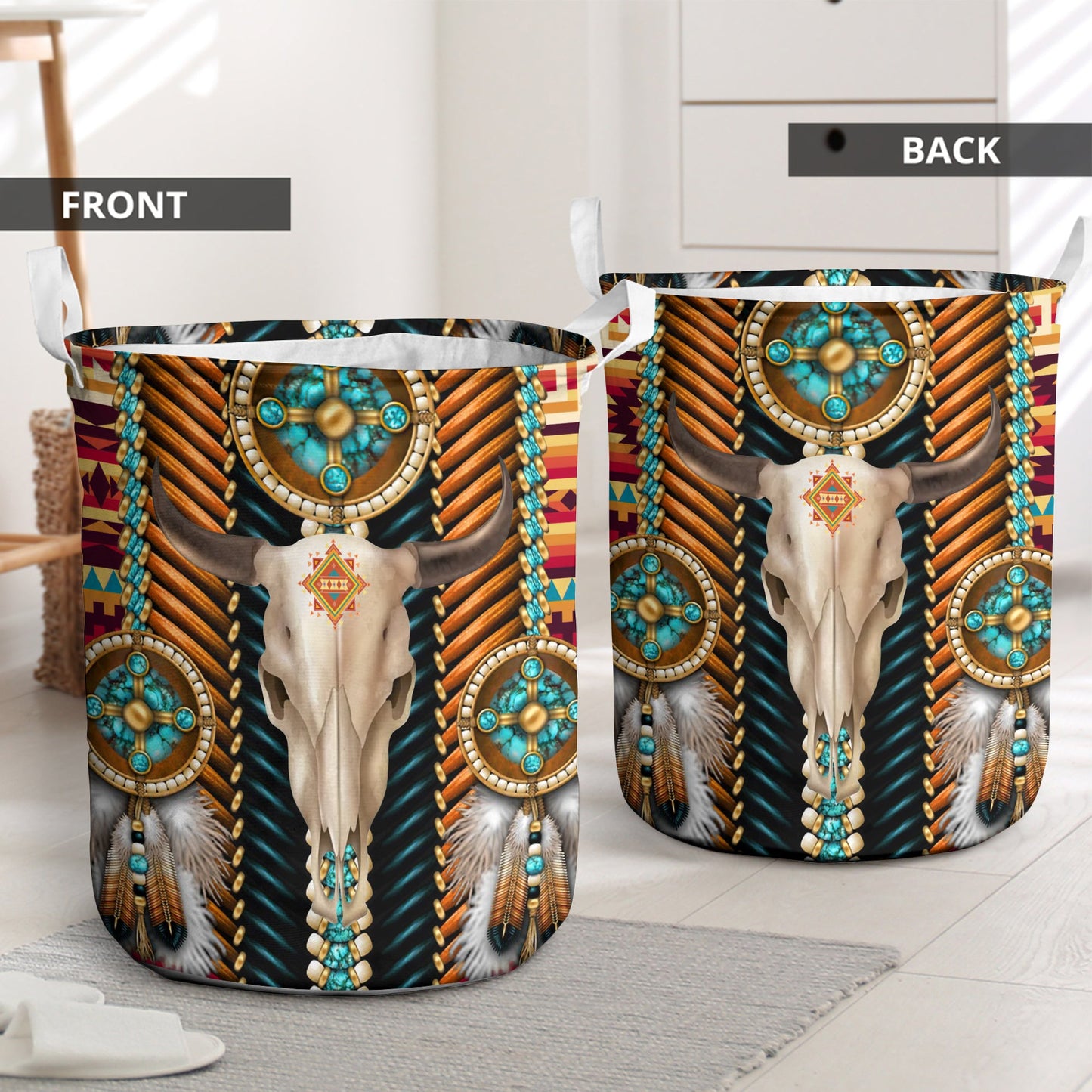 Native Apache Pattern Style - Laundry Basket