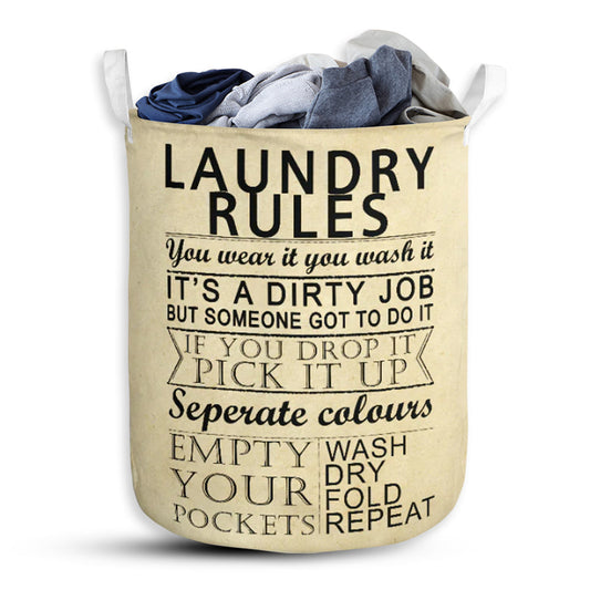 Laundry Rules Lover - Laundry Basket - Owls Matrix LTD