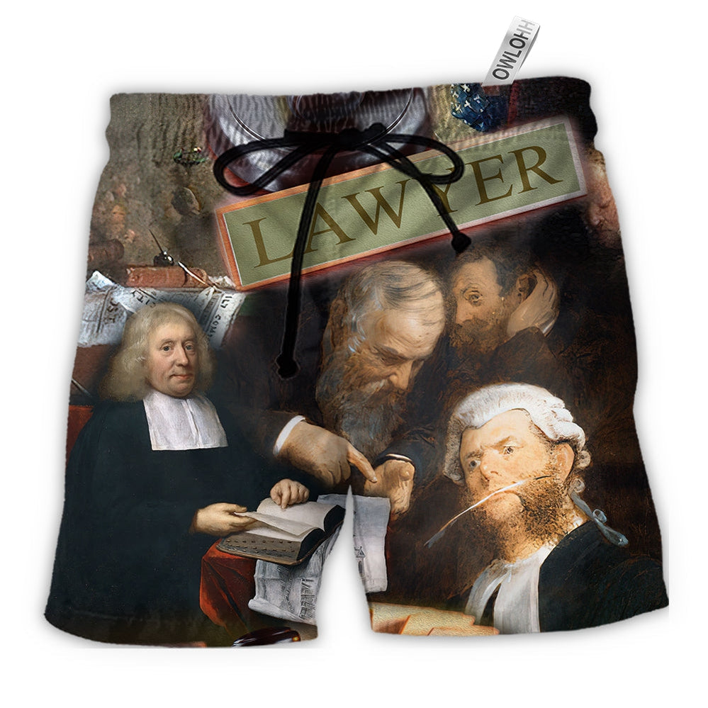 Beach Short / Adults / S Lawyer Serious Style - Beach Short - Owls Matrix LTD