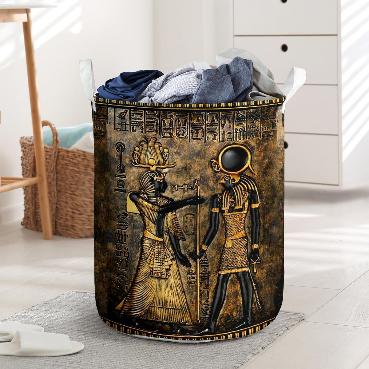 The legend egypt - Laundry basket - LAUB08LIN220222-Owls Matrix
