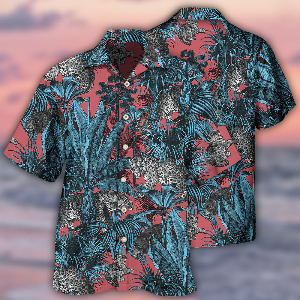 Leopard Makes Me Happy Wildlife - Hawaiian Shirt