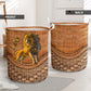 Leo Zodiac Rattan Teaxture - Laundry Basket - Owls Matrix LTD