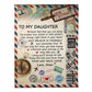 Letter Just Believe In Yourself Daughter Gift 50 x 60 Inch Flannel Blanket For Cozy Bedroom And Sofa Decor