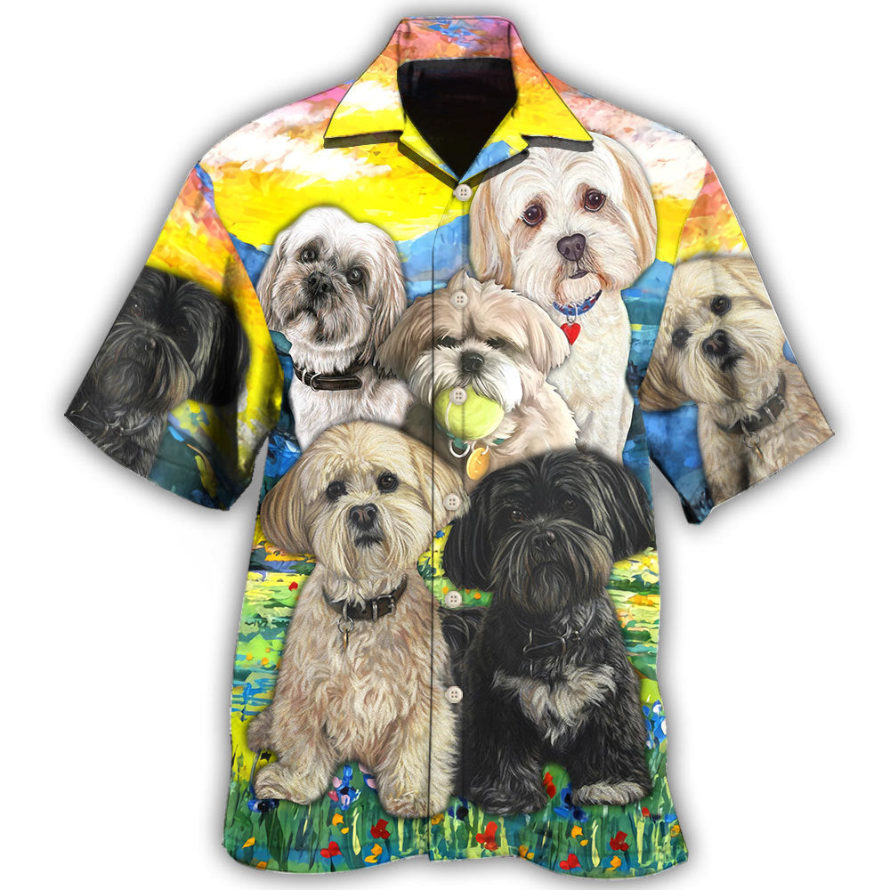 Lhasa Apso Artistic Dog Lover Design – Hawaiian Shirt