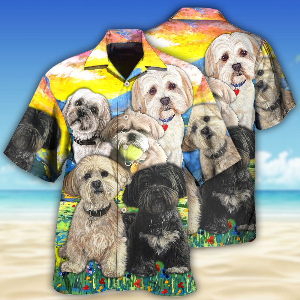 Lhasa Apso Artistic Dog Lover Design – Hawaiian Shirt
