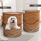 Lhasa Apso Dog Rattan Teaxture - Laundry Basket - Owls Matrix LTD