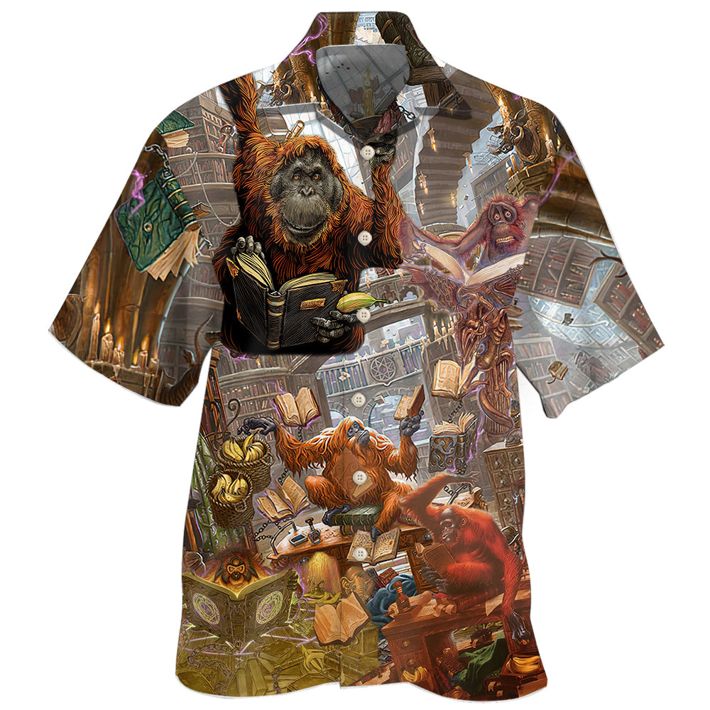 Librarian Book Humor Design – Hawaiian Shirt