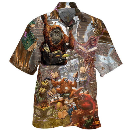 Librarian Book Humor Design – Hawaiian Shirt
