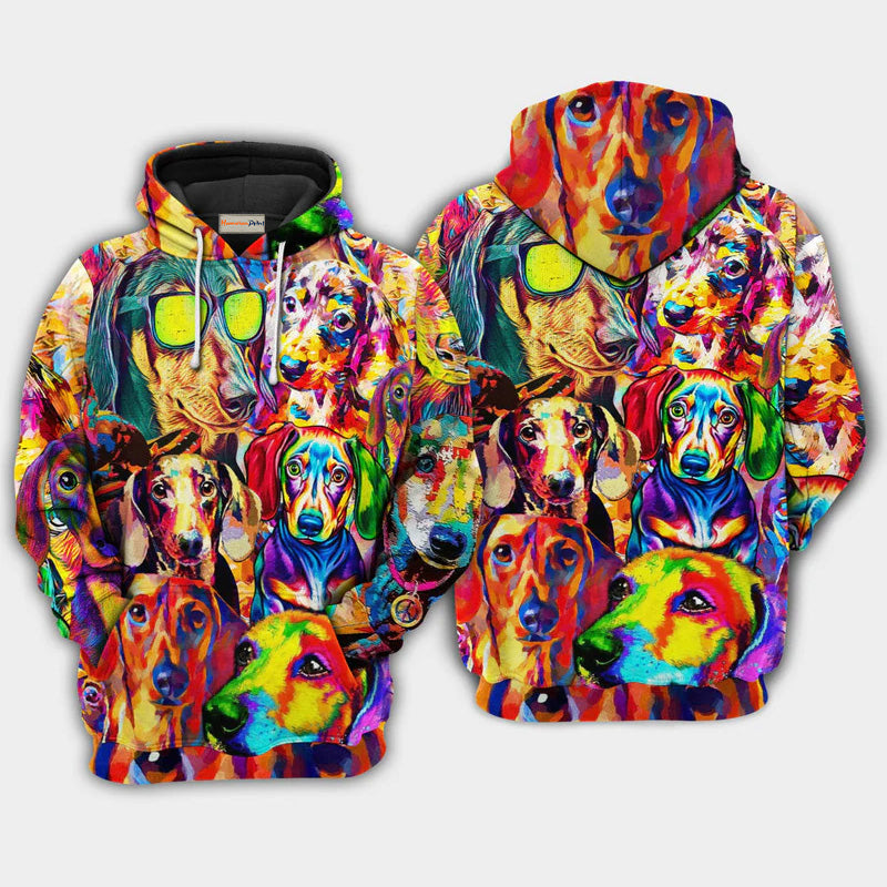 Life Is Better With A Dachshund Quote Art – 3D Hoodie