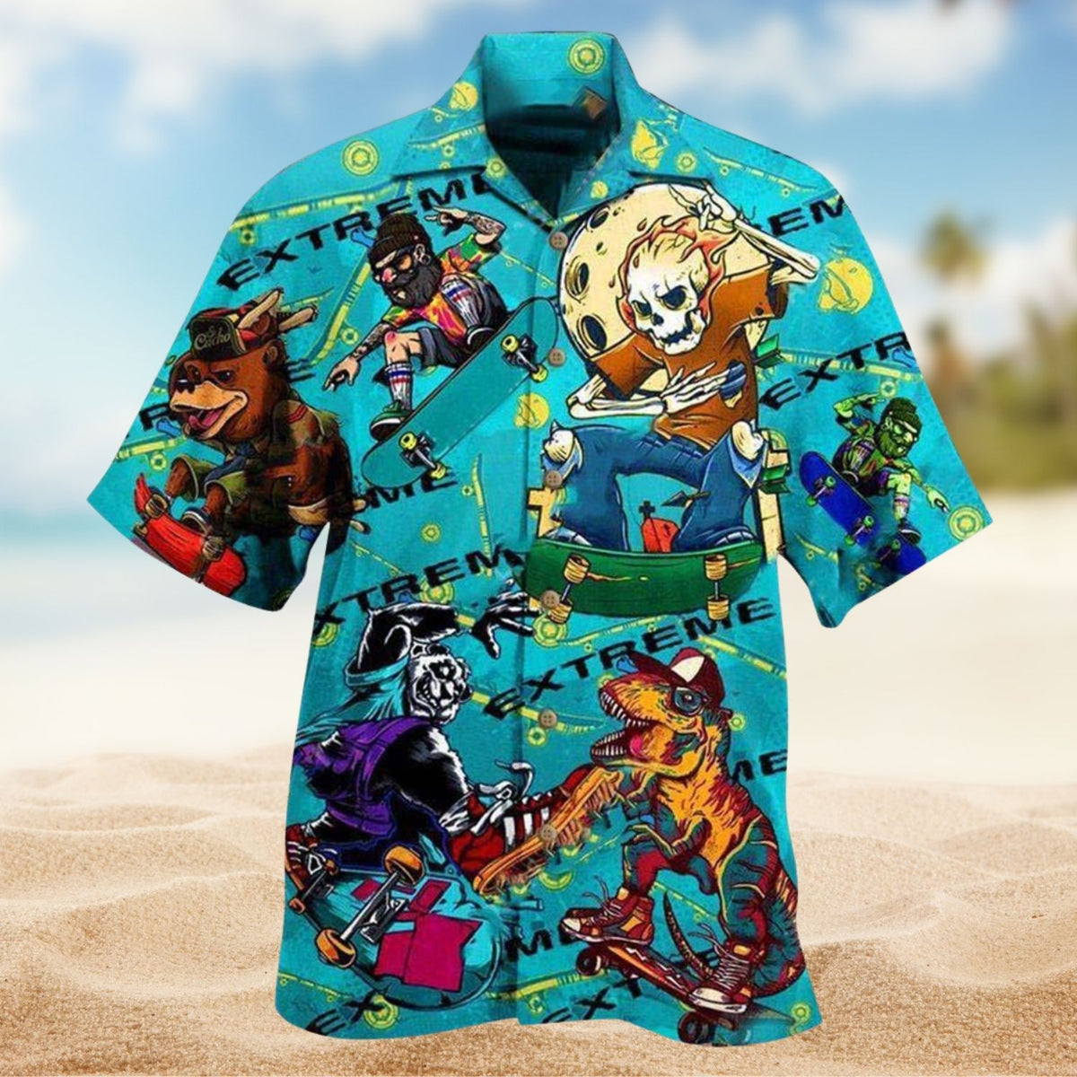 Life Is Like Skateboarding Skull Edition – Hawaiian Shirt