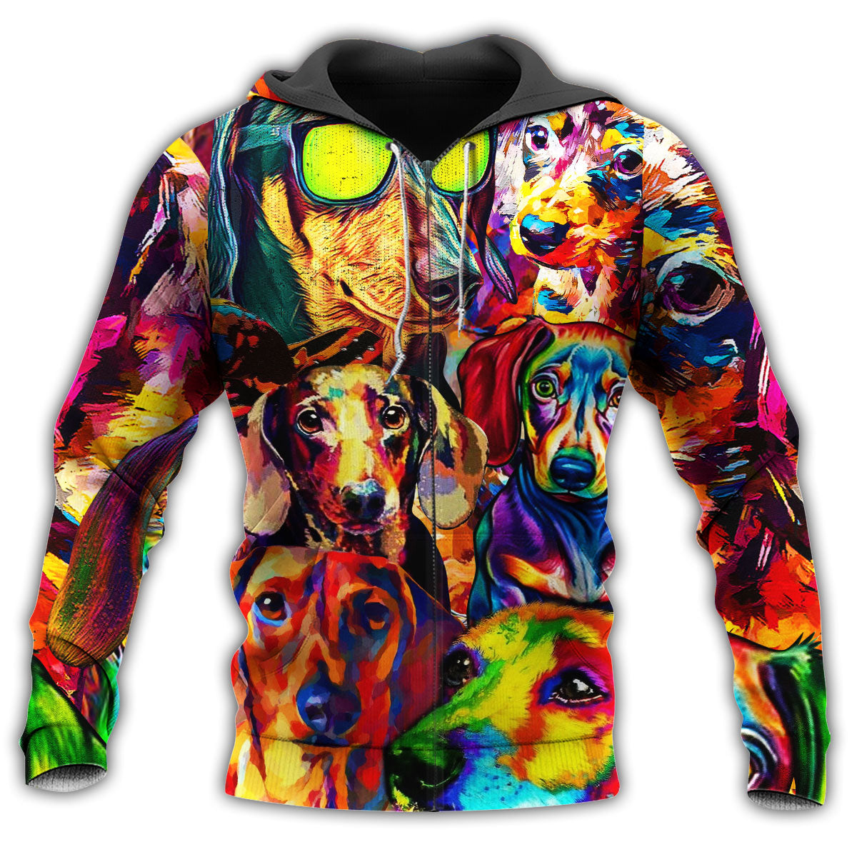 Life Is Better With A Dachshund Quote Art – 3D Hoodie
