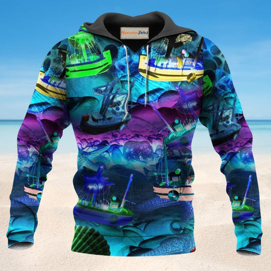 Life Is Good On Our Boat - 3D Hoodie