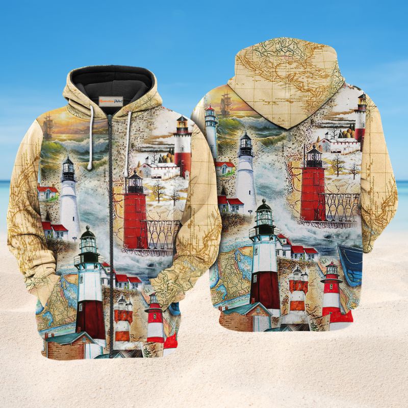 Lighthouse Past Not A Port Quote Art – 3D Hoodie