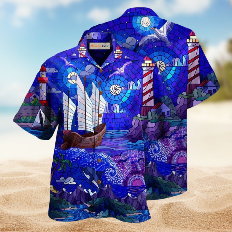 Lighthouse Stained Glass Edition – Hawaiian Shirt
