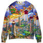 Lighthouse Christmas Santa Home Is The Light – Sweater - Ugly Christmas Sweater