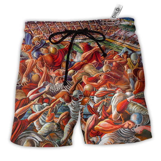Beach Short / Adults / S American Football Strong Power - Beach Short - Owls Matrix LTD