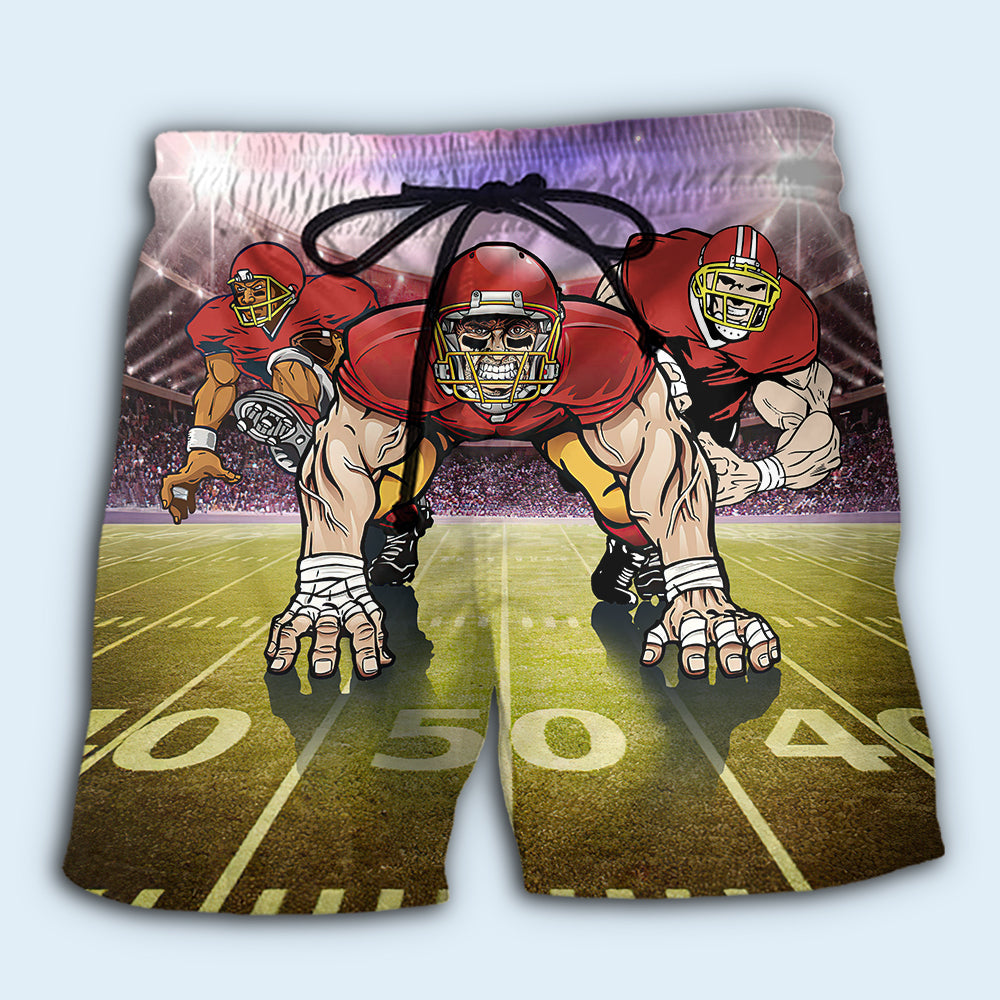 American Football Mystery Sky Sports Art – Beach Short