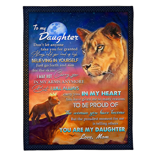 Lion Believing In Yourself Lovely 50 x 60 Inch Flannel Blanket For Cozy Bedroom And Sofa Decor