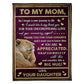 Lion Big Hug From Daughter 50 x 60 Inch Flannel Blanket For Cozy Bedroom And Sofa Decor
