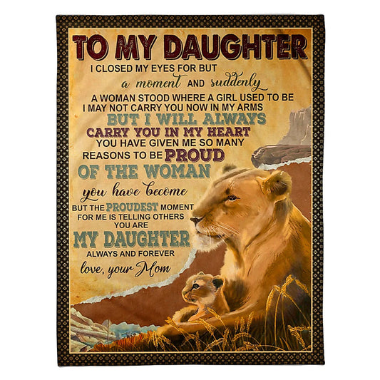 Lion Carry You In My Heart Gift 50 x 60 Inch Flannel Blanket For Cozy Bedroom And Sofa Decor