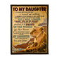 Lion Carry You In My Heart Daughter Gift 50 x 60 Inch Flannel Blanket For Cozy Bedroom And Sofa Decor