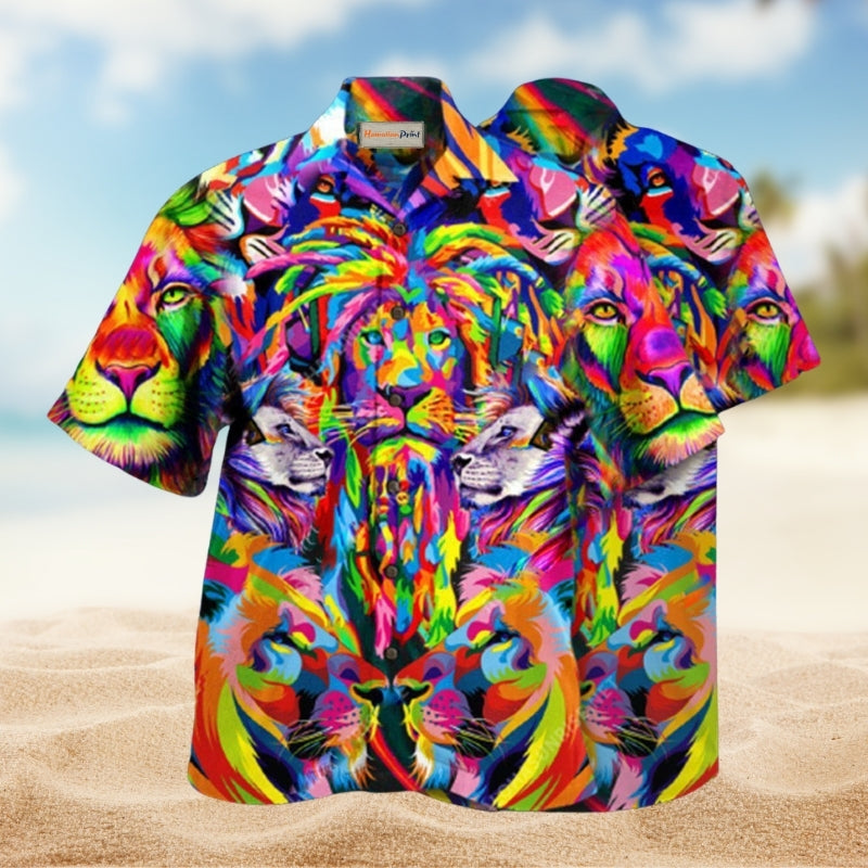 Lion Colorful Edition – Hawaiian Shirt