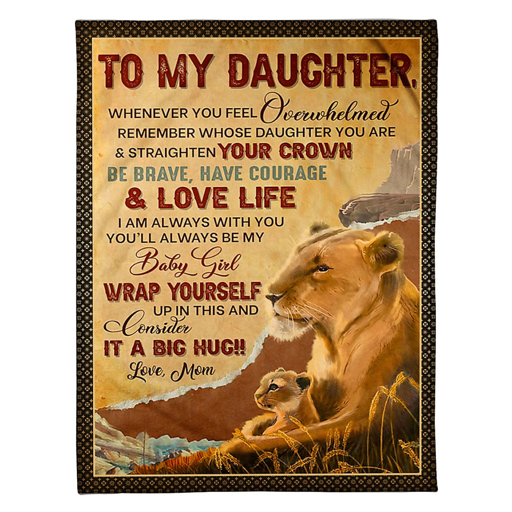 Lion Consider Big Hug 50 x 60 Inch Flannel Blanket For Cozy Bedroom And Sofa Decor