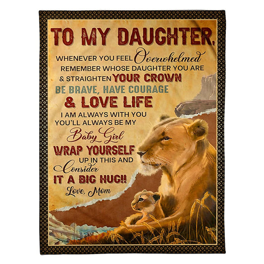 Lion Consider Big Hug 50 x 60 Inch Flannel Blanket For Cozy Bedroom And Sofa Decor