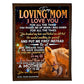 Lion I Love You With All My Heart 50 x 60 Inch Flannel Blanket For Cozy Bedroom And Sofa Decor