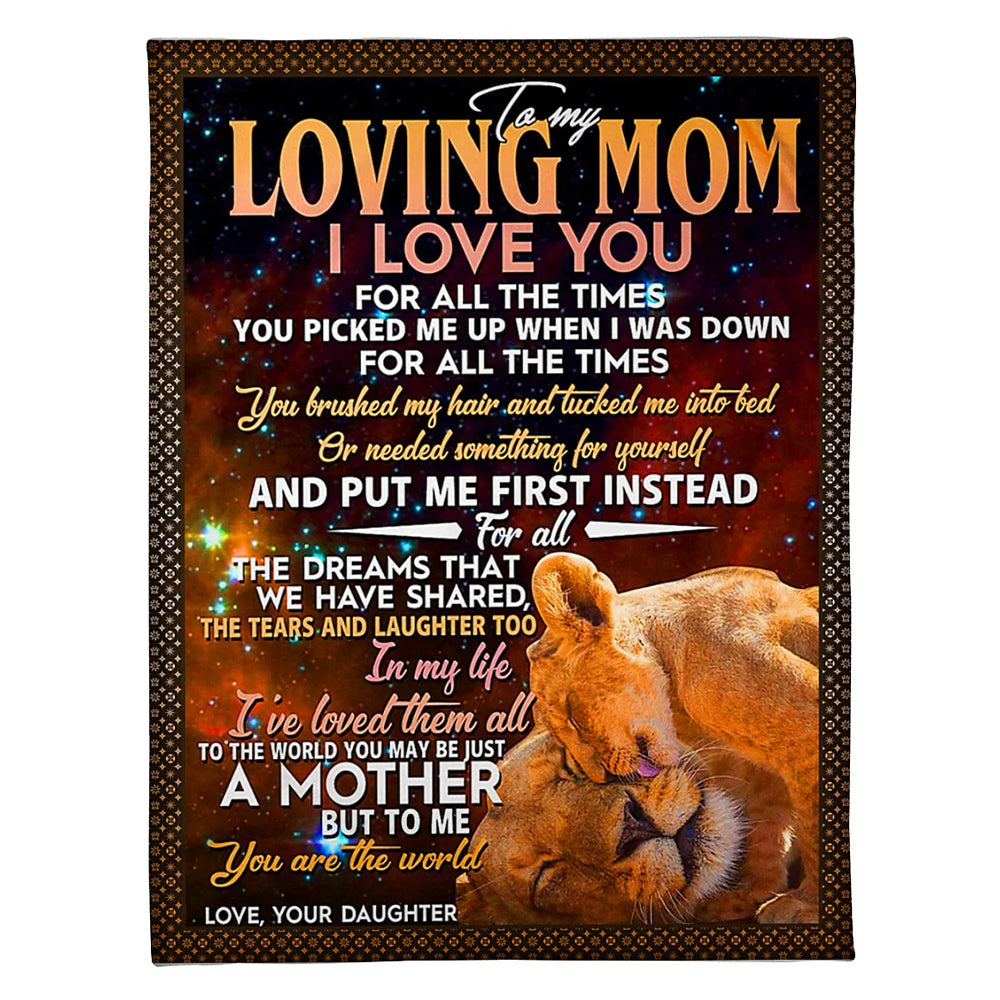 Lion I Love You With All My Heart 50 x 60 Inch Flannel Blanket For Cozy Bedroom And Sofa Decor
