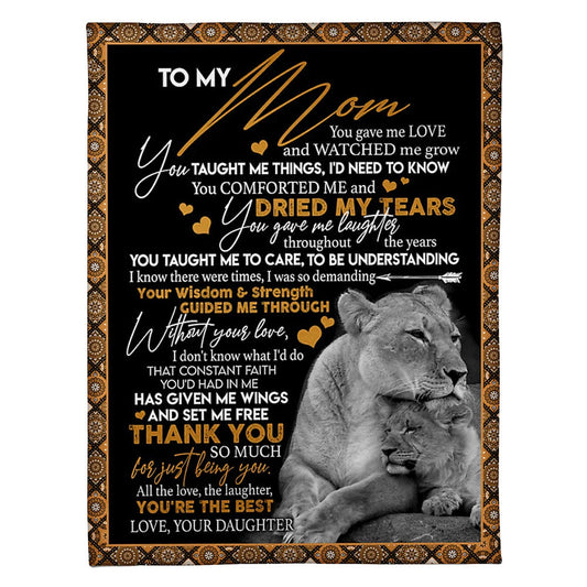 Lion I Love You With All My Heart Thank You 50 x 60 Inch Flannel Blanket For Cozy Bedroom And Sofa Decor