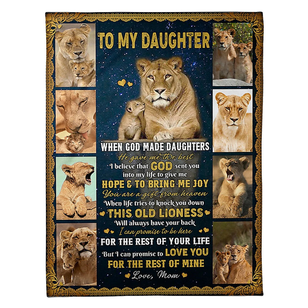 Lion The Rest Of Your Life Daughter Gift 50 x 60 Inch Flannel Blanket For Cozy Bedroom And Sofa Decor