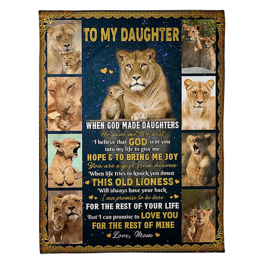 Lion The Rest Of Your Life Daughter Gift 50 x 60 Inch Flannel Blanket For Cozy Bedroom And Sofa Decor