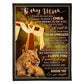 Lion Inspiring Family Hero Message Mother 50 x 60 Inch Flannel Blanket For Cozy Bedroom And Sofa Decor