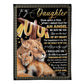 Lion Warm Sunshine Love Daughter Gift 50 x 60 Inch Flannel Blanket For Cozy Bedroom And Sofa Decor