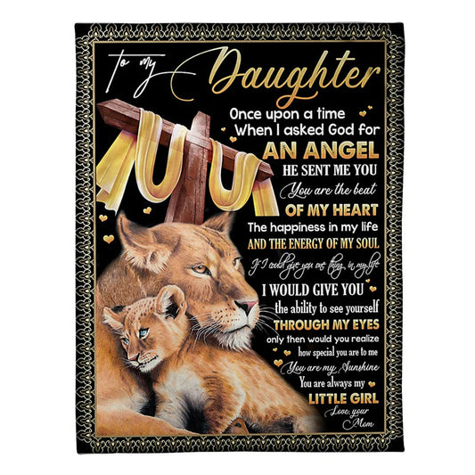 Lion Warm Sunshine Love Daughter Gift 50 x 60 Inch Flannel Blanket For Cozy Bedroom And Sofa Decor