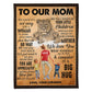 Lion To My Mom You Are My World 50 x 60 Inch Flannel Blanket For Cozy Bedroom And Sofa Decor