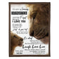 Lion Beloved Mother Message 50 x 60 Inch Flannel Blanket For Cozy Bedroom And Sofa Decor